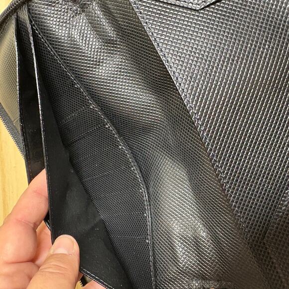 Bottega Veneta Zip Around Compartment Pouch Wallet Organizer Black Leather Italy - Picture 6 of 11